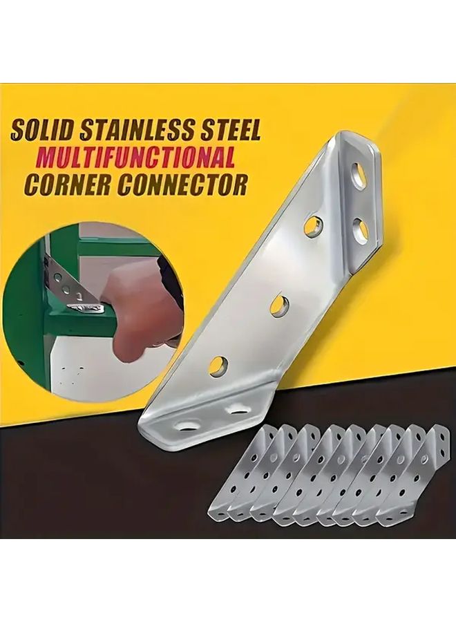 49 Pieces Heavy Duty Stainless Steel Corner Brackets 90 Degree Right Angle Support with Screws for Closet Fixed Shelves Home Cabinets Furniture - Image 4