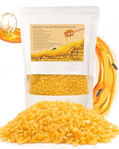 TRINIDa Beeswax Pellets 2LB32 oz Organic Yellow Bees Wax for DIY Candles Beeswax for Candle Making Skin Body Face and Hair Care Lotions DIY Creams Lip Balm and Soap Making Supplies - Image 1