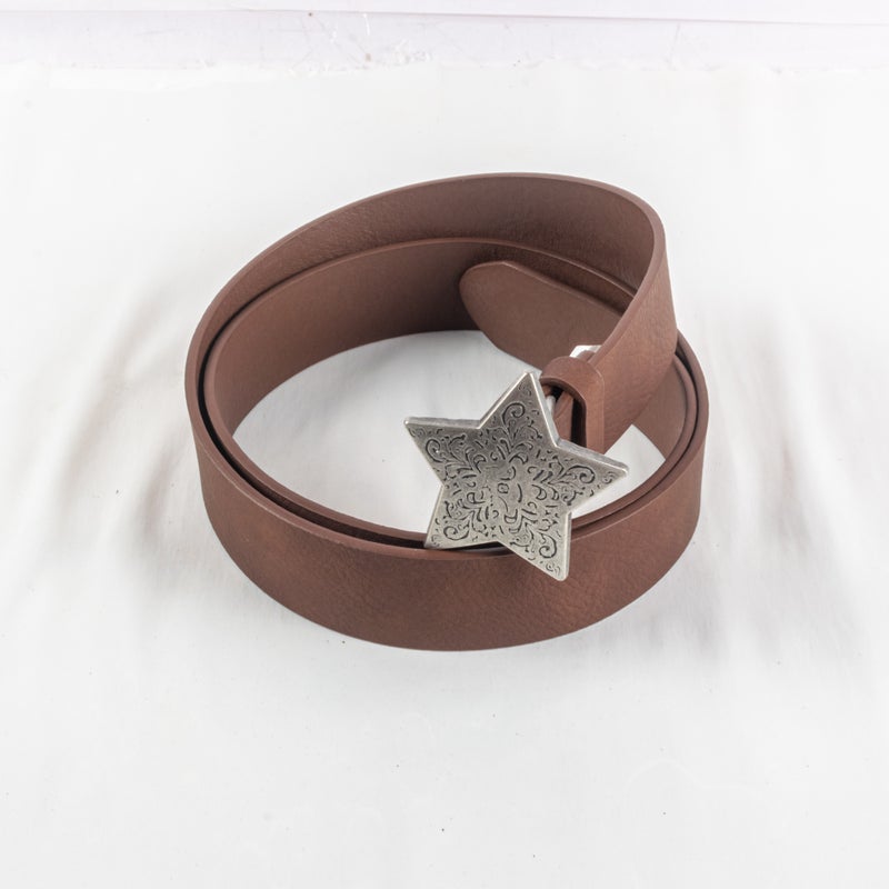 حزام وسط جلد بني حريمي