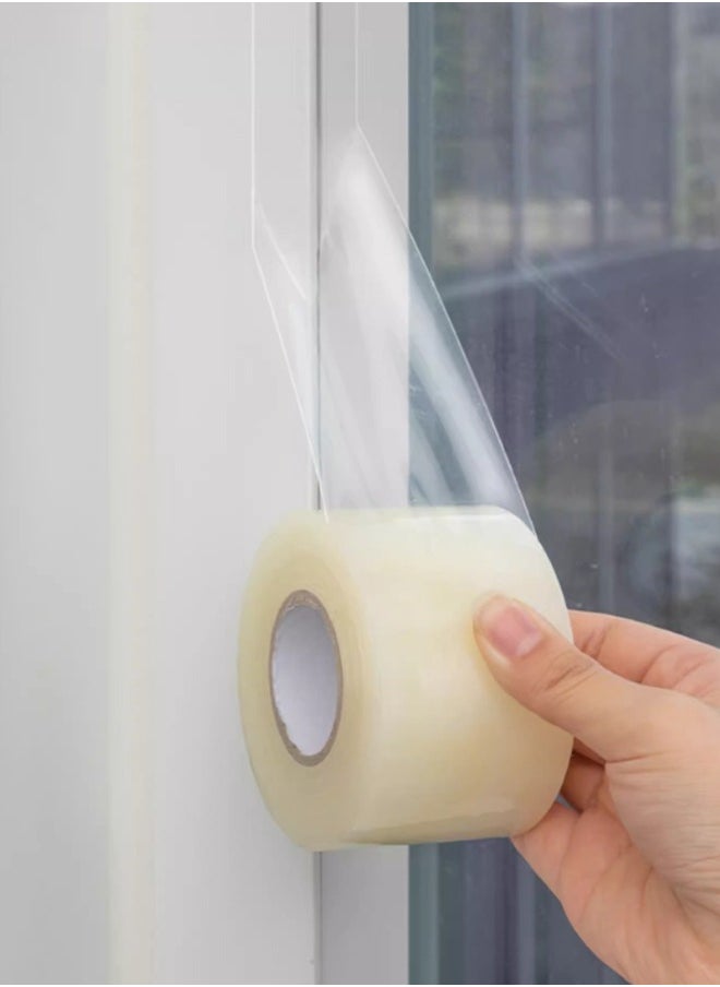 Generic Window Windproof Insulation Film Sealant Tape – Winter Weatherproof, Waterproof, No Residue, High Adhesive, Gap Sealing Strip – Transparent, 5cm x 30m  - Image 3