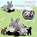 Tezituor Donkey Stuffed Animal with 3 Babies 18 Realistic Large Donkey Plush Toy Soft Hugging Pillow Farm Stuffed Animals Plushies for Boys Girls - Image 4