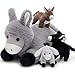 Tezituor Donkey Stuffed Animal with 3 Babies 18 Realistic Large Donkey Plush Toy Soft Hugging Pillow Farm Stuffed Animals Plushies for Boys Girls - Image 2