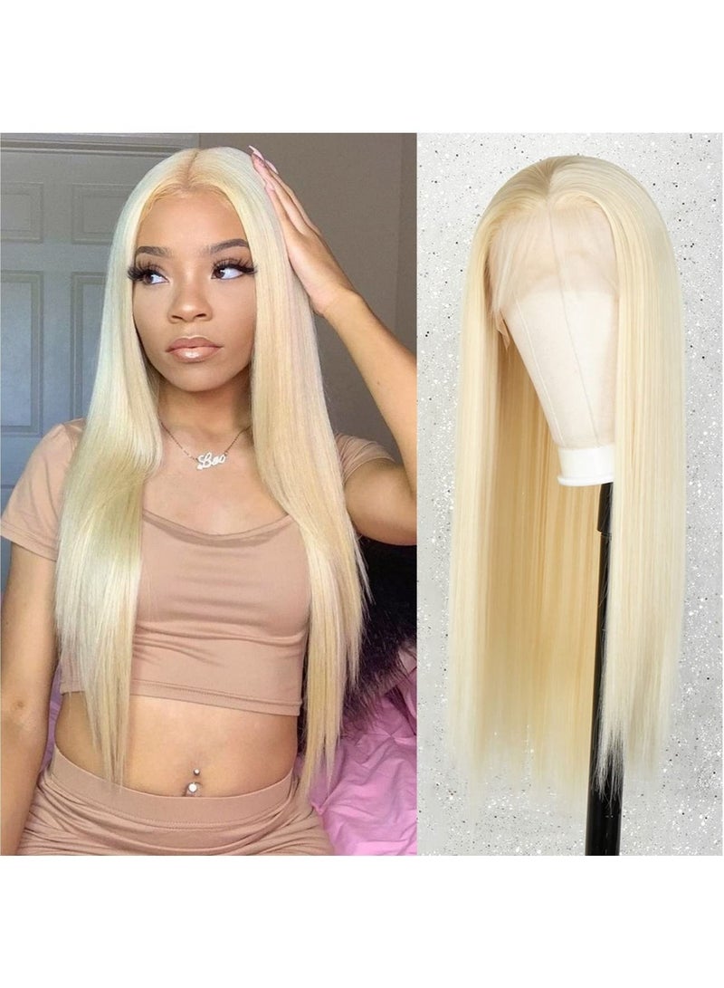 Estelle Fashion Light Blonde Lace Front Wig for Women, Long Wavy Synthetic Wigs 20 inches Blonde - Image 1
