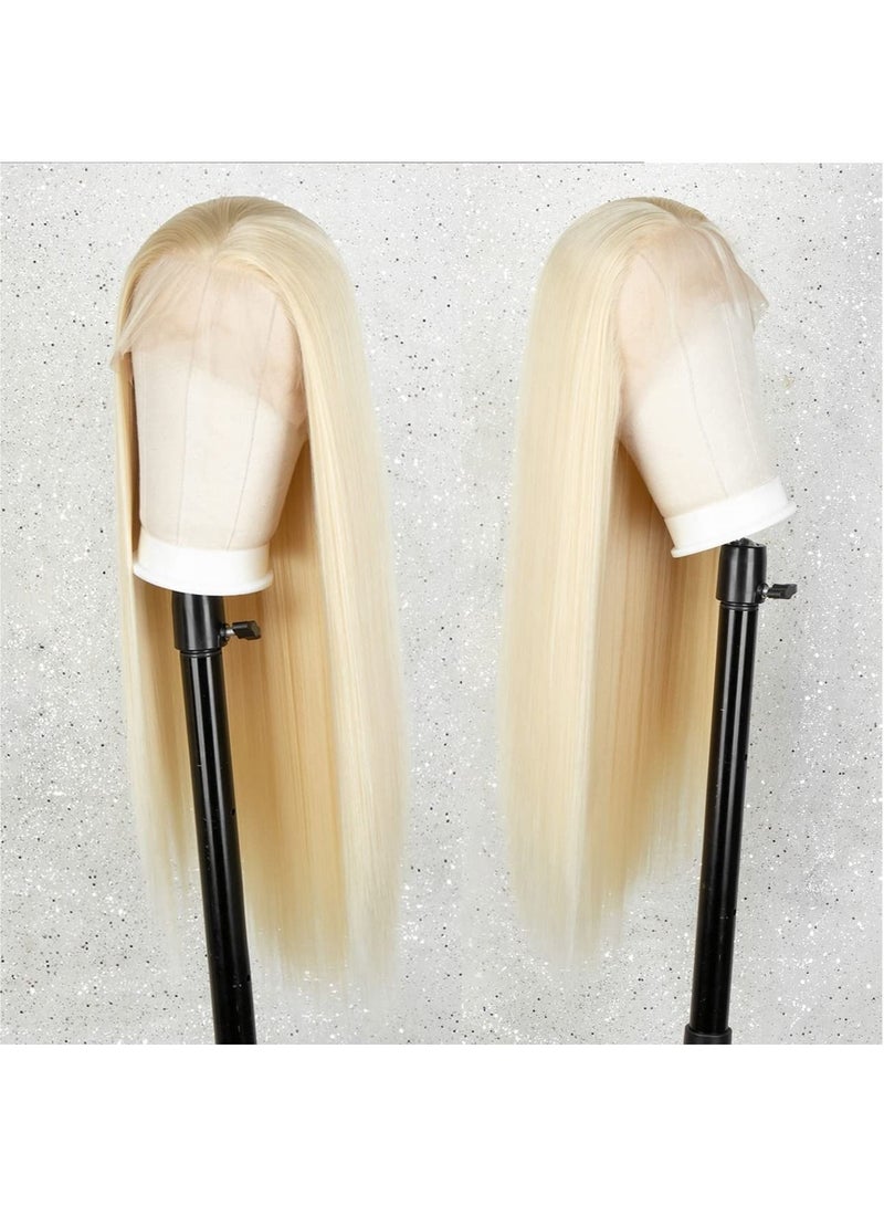 Estelle Fashion Light Blonde Lace Front Wig for Women, Long Wavy Synthetic Wigs 20 inches Blonde - Image 4