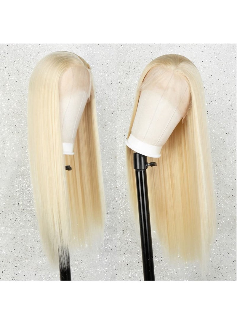 Estelle Fashion Light Blonde Lace Front Wig for Women, Long Wavy Synthetic Wigs 20 inches Blonde - Image 2