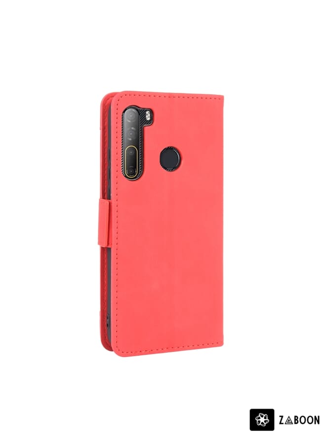 Zaboon Protective Case For HTC Desire 20 Pro Wallet Style Skin Feel Calf Pattern Leather Case ，with Separate Card Slot - Image 3