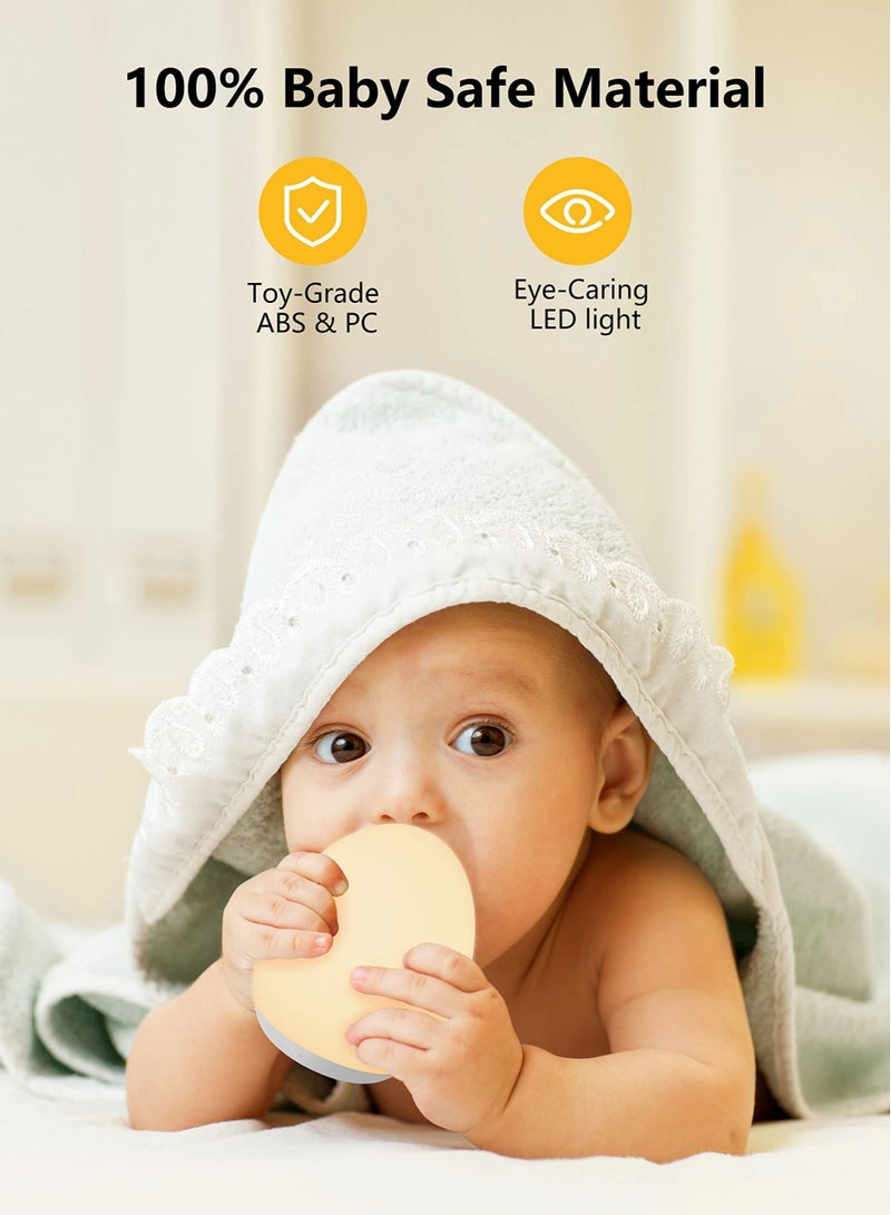 Captaintech Night Light for Kids, Baby Night Light with 8 Colors Changing & Dimming Function, Rechargeable Night Light with 1 Hour Timer & Touch Control, Up to 100H - Image 3