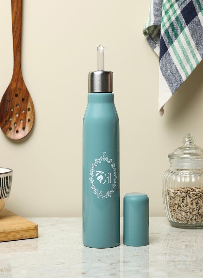 dudki Stainless Steel Oil Dispenser 750 ML Bottle Leakproof | Oil Nozzle Dropper | Cooking Oil Bottle For Home, Kitchen, Cooking, Café, Restaurant (Moss Green) - Image 1