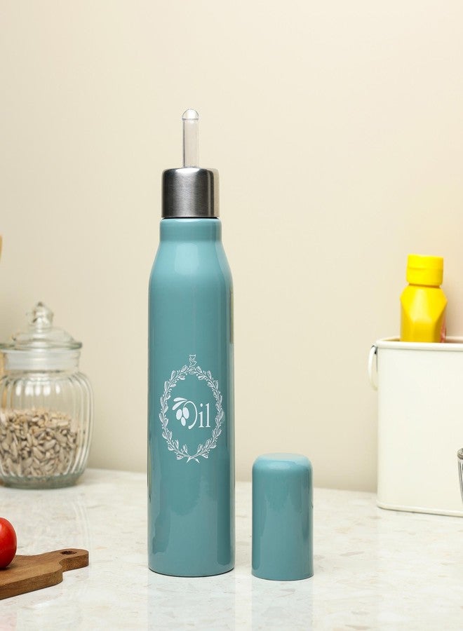 dudki Stainless Steel Oil Dispenser 750 ML Bottle Leakproof | Oil Nozzle Dropper | Cooking Oil Bottle For Home, Kitchen, Cooking, Café, Restaurant (Moss Green) - Image 5