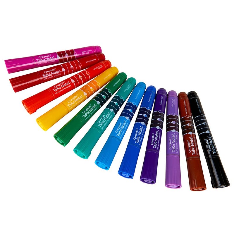 Crayola Take Note Dry Erase Markers for School (12ct) Teacher Supplies, Chisel Tip Whiteboard Markers, Essential Classroom Must Haves, Low Odor - Image 4