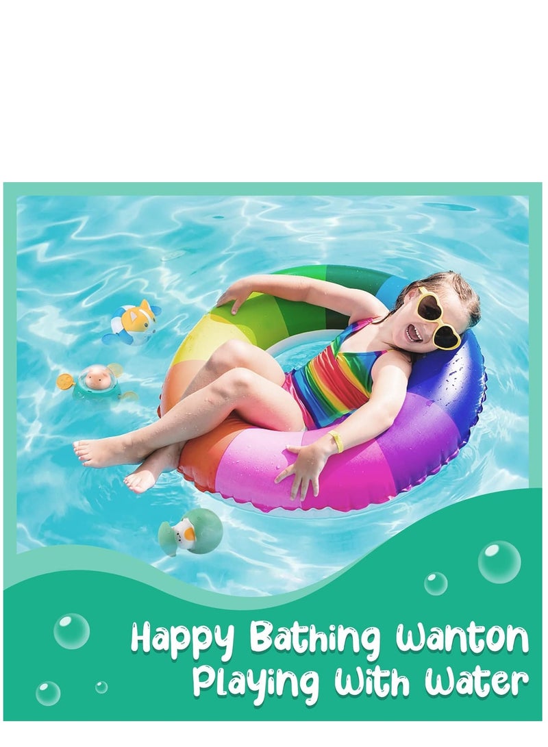 KASTWAVE Baby Bath Toys, Floating Wind Up Toys Spray Bathing Tub Fountain Toys for Toddlers 1-3, Shower and Floating Toys, Pool Bath Time Bathtub Pool Sprinkle Bath Toy for Kids Children, 3 Pack - Image 3
