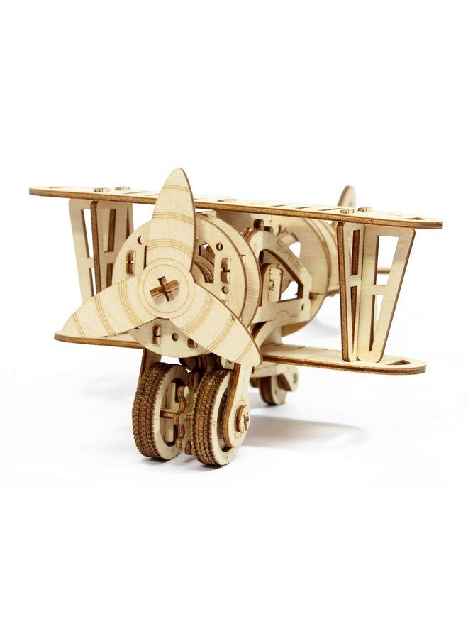 Funvention- for Little Scientist in Every Kid Engineered Wood Biplane -DIY Rubber Band Powered Mechanical Model, Multicolour, 8+ Years - Image 5