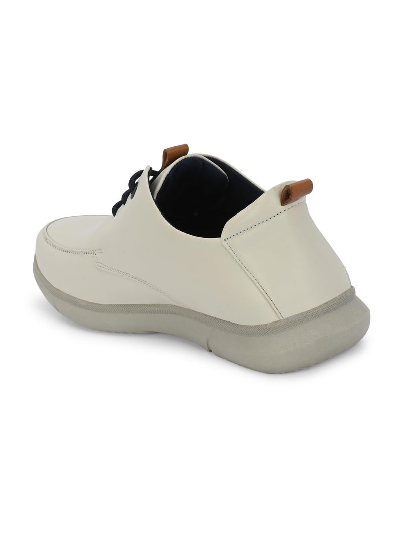 egoss Zero Gravity Men's Sneakers | Genuine Leather Casual Shoes | Trendy | Lightweight | Comfortable Fit | Stylish ES-25, White,9 - Image 3