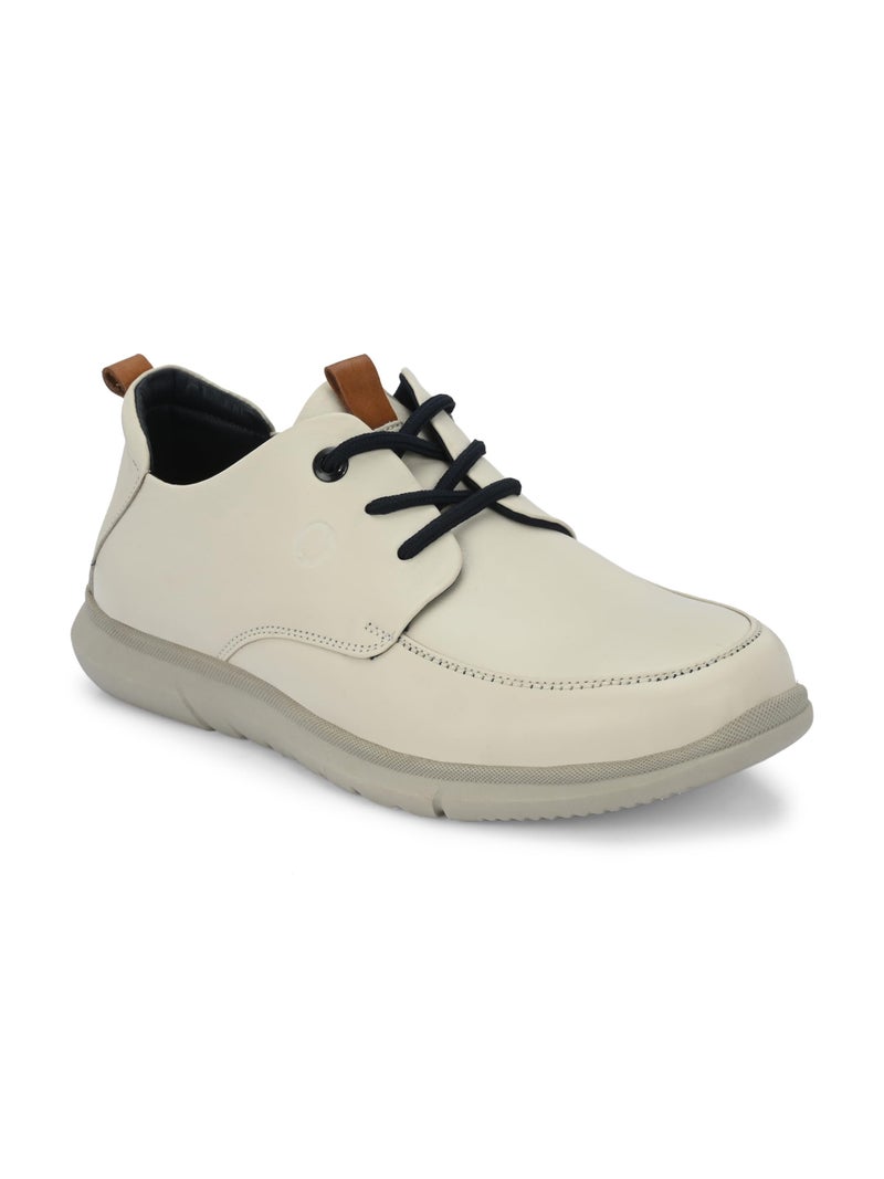 egoss Zero Gravity Men's Sneakers | Genuine Leather Casual Shoes | Trendy | Lightweight | Comfortable Fit | Stylish ES-25, White,9 - Image 1