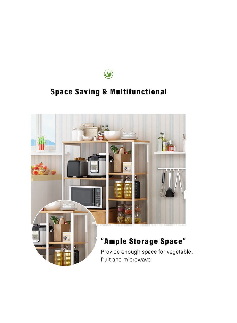 Kitchen Rack Kitchen Rack with Spice Rack and Storage Cabinet 4 Tier Microwave Rack Spice Rack