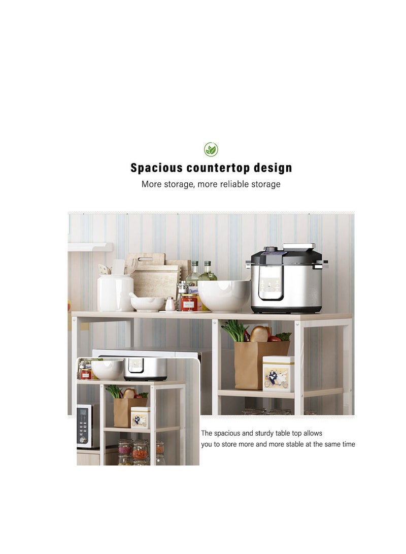 Kitchen Rack Kitchen Rack with Spice Rack and Storage Cabinet 4 Tier Microwave Rack Spice Rack