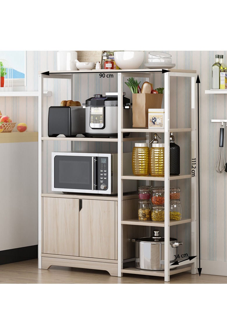 Kitchen Rack Kitchen Rack with Spice Rack and Storage Cabinet 4 Tier Microwave Rack Spice Rack