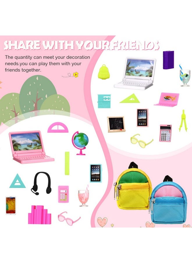 29 Pieces Dollhouse Accessories Mini Laptop Computer Tablet Phone Toy Miniature Glasses Headset Backpack Drink Toys Plastic Doll Accessories For Dolls (Delicate Style) - pzsku/ZAC1E509E5DC216D3F492Z/45/_/1733729996/a95fd353-bb99-4b6e-95c5-880fcadf8e2d