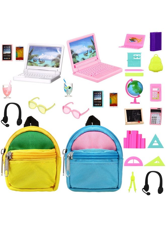 29 Pieces Dollhouse Accessories Mini Laptop Computer Tablet Phone Toy Miniature Glasses Headset Backpack Drink Toys Plastic Doll Accessories For Dolls (Delicate Style) - pzsku/ZAC1E509E5DC216D3F492Z/45/_/1733730131/b9dc1664-4a66-4dc6-975d-d7a8d10435b3