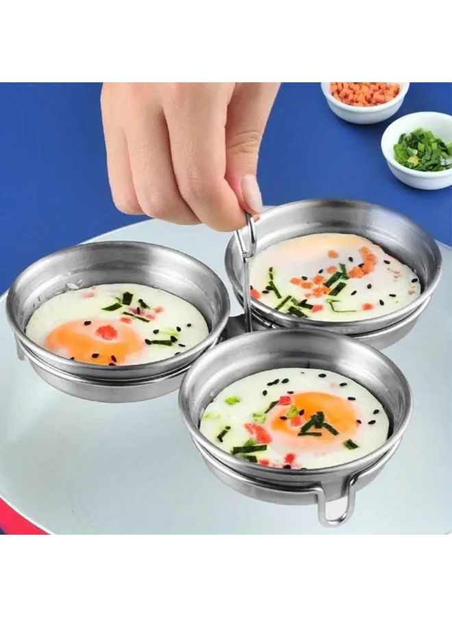 Stainless Steel Egg Poacher Mold With Heart Shaped Cavities For Steaming - Image 5