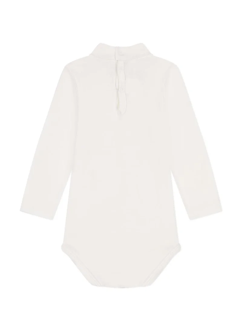 Petit Bateau Babies' Long-Sleeved Roll Neck Cotton Bodysuit