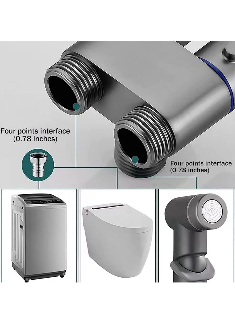 AROAQ - Dual Control Valve Shower Plumbing, Bathroom Sink Multifunction Angle Valve for Bathroom Faucet Connection - Image 1