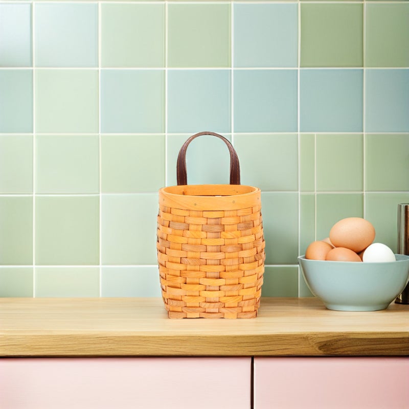 2pcs Handwoven Wall Hanging Baskets Home Decor Woven Flower Basket Wall Decorations Woven Storage Holder For Garden Farmhouse - Image 2