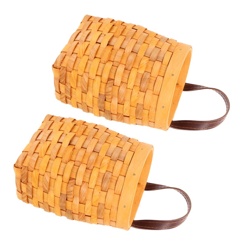 2pcs Handwoven Wall Hanging Baskets Home Decor Woven Flower Basket Wall Decorations Woven Storage Holder For Garden Farmhouse - Image 1