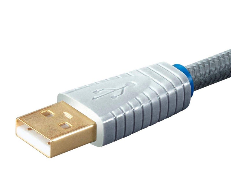 Monoprice Monolith USB Digital Audio Cable - USB Type-A to USB Type-B, Gold-Plated Connectors, 22AWG, 2 Meter, Gray - Image 4