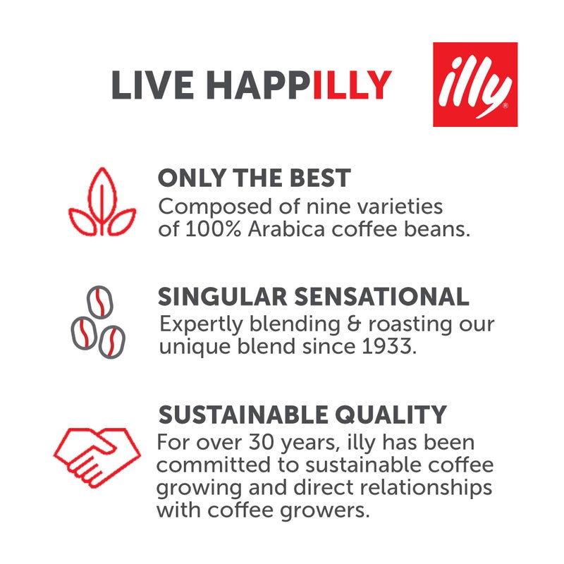 illy Ground Coffee Moka - 100% Arabica Flavored Coffee Ground - Rich Aromatic Coffee Grounds Profile - Intenso Dark Roast - Warm Notes of Cocoa & Dried Fruit - No Preservatives - 8.8 Ounce - Image 4