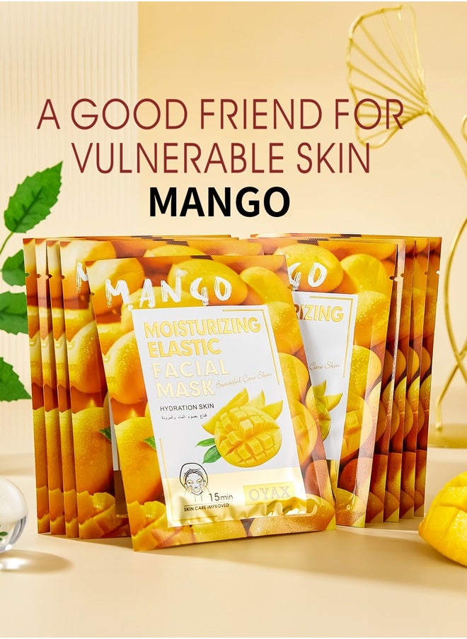OYAX - Facial Mask Mango Mask Skin Care Deep Hydrating Clarifying Nourishing Firming Mask Beauty Facial Sheet Mask - Image 1