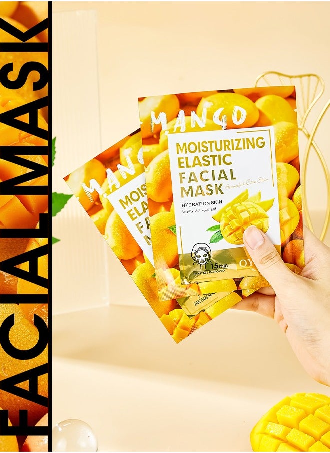 OYAX - Facial Mask Mango Mask Skin Care Deep Hydrating Clarifying Nourishing Firming Mask Beauty Facial Sheet Mask - Image 1
