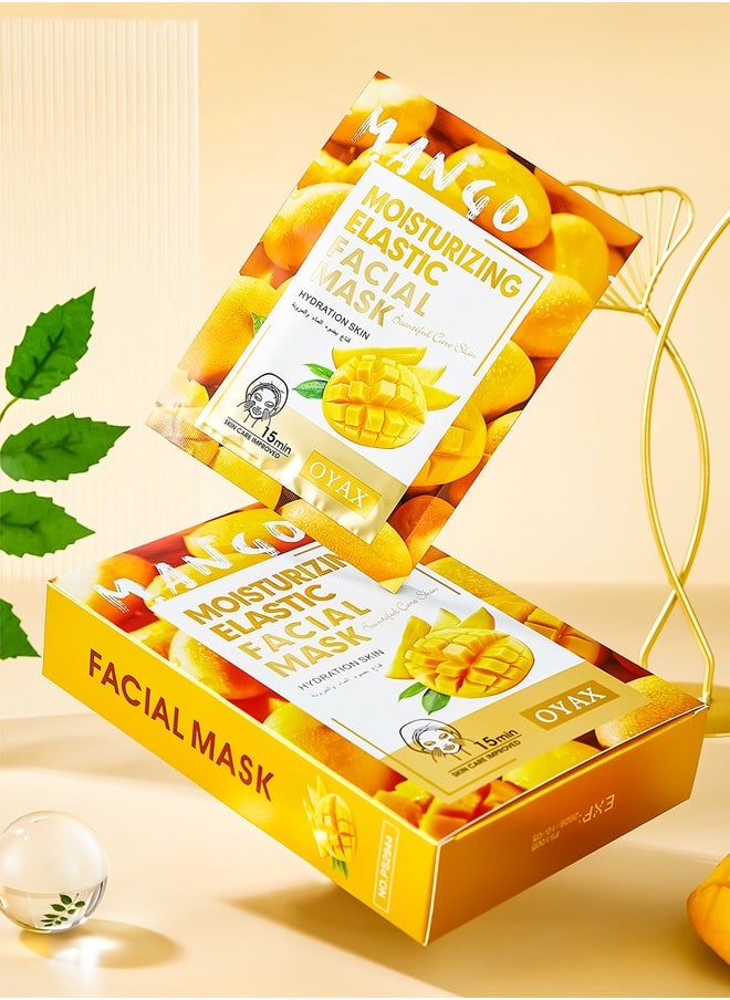 OYAX - Facial Mask Mango Mask Skin Care Deep Hydrating Clarifying Nourishing Firming Mask Beauty Facial Sheet Mask - Image 1