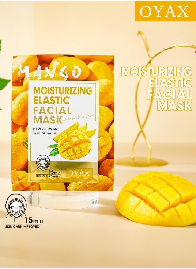 OYAX - Facial Mask Mango Mask Skin Care Deep Hydrating Clarifying Nourishing Firming Mask Beauty Facial Sheet Mask - Image 1