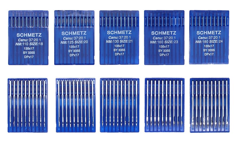 Schmetz إبر ماكينة الخياطة SCHMETZ 50 قطعة مقاس 18 20 21 23 24 135x17 DPx17 - Image 3