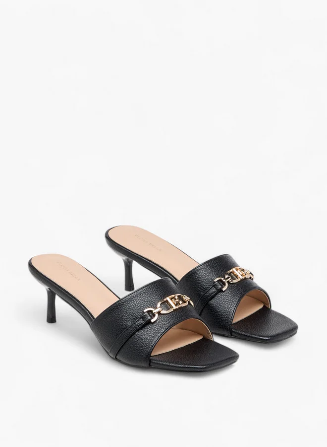 فلورا بيلا من شو إكسبرس Women Metal Accent Slip-On Sandals with Stiletto Heels