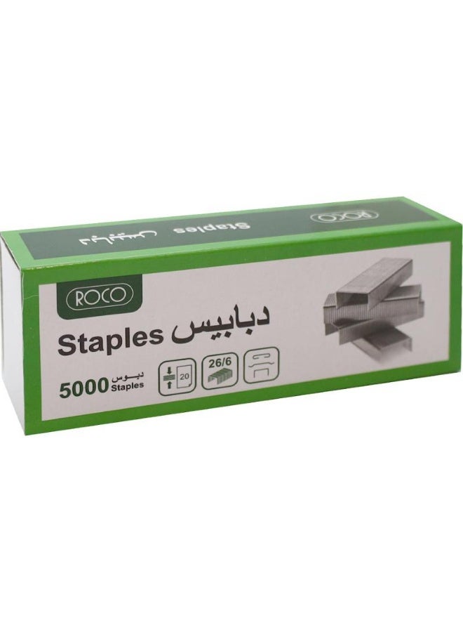 ROCO 5000 Piece Staples Silver