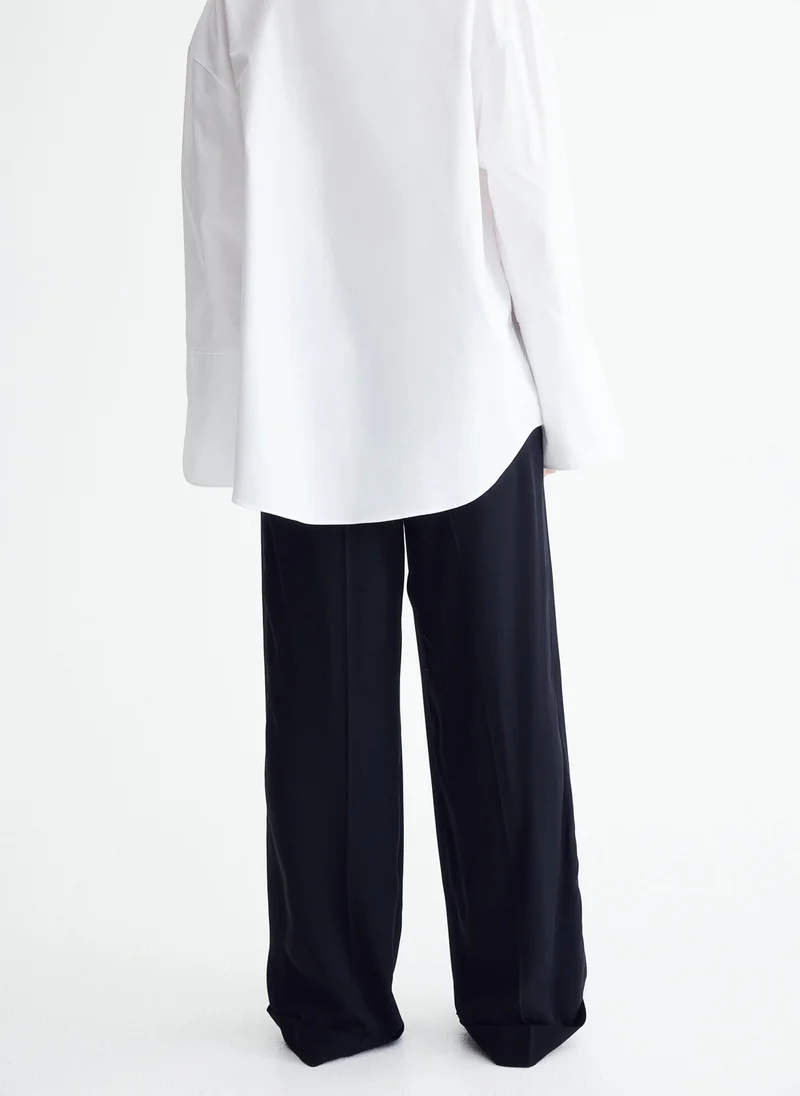 H&M Tailored Turn-Up Trousers