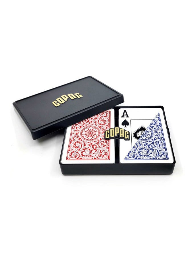 Copag Bridge Size Jumbo Index 1546 Playing Cards (Blue Red Setup) - Image 1