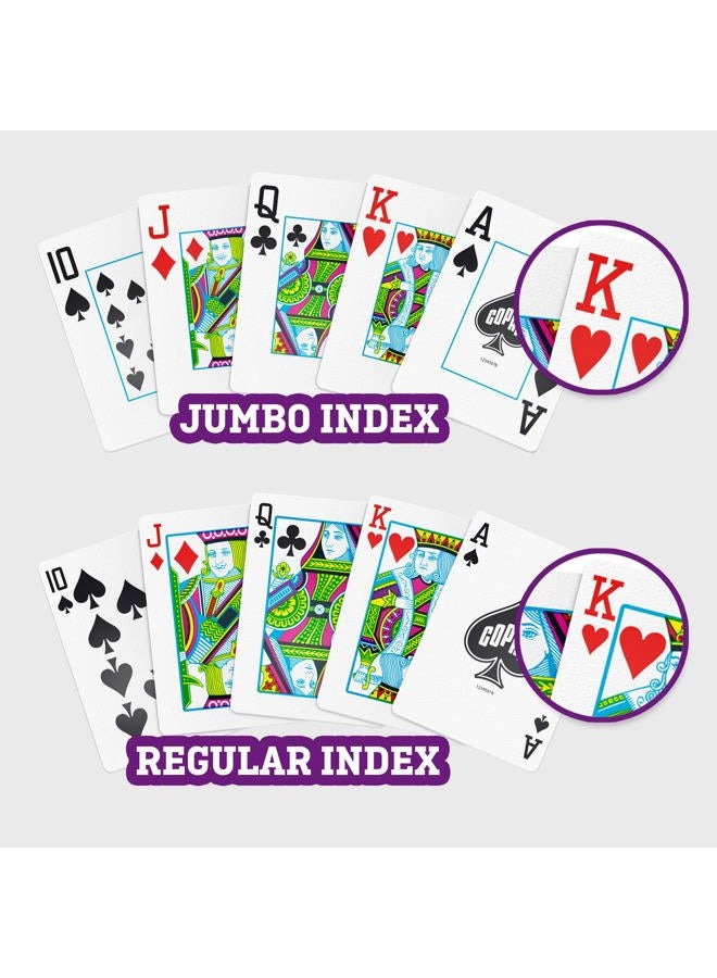 Copag Bridge Size Jumbo Index 1546 Playing Cards (Blue Red Setup) - Image 4