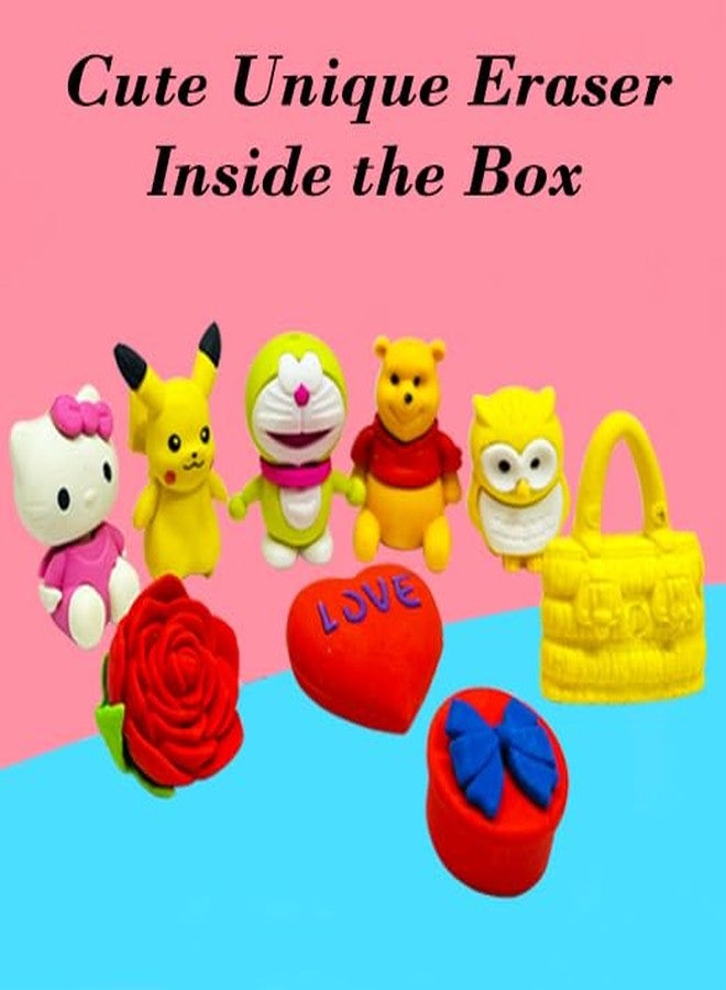 PARTEET Non-Toxic Cute & Unique Eraser Set in GuitarBox|Fancy Erasers|School & Office Supplies,Stationery Set for Kids|Best Birthday Return Gifts for Kids - Image 4