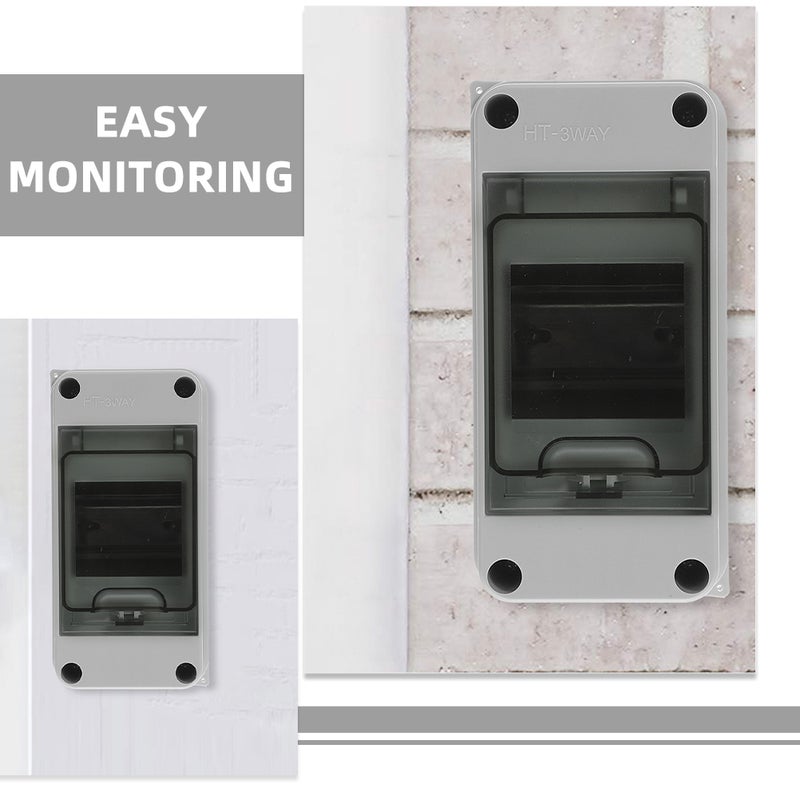 2pcs Power Distribution Junction Box Breaker Box Circuit Box Electrical Box (3 Way) - Image 2