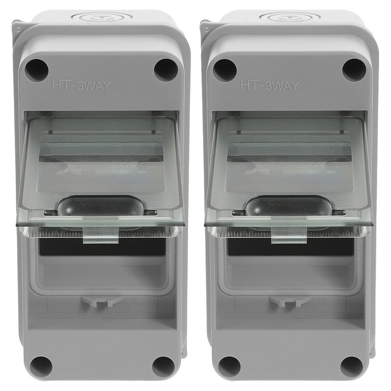 2pcs Power Distribution Junction Box Breaker Box Circuit Box Electrical Box (3 Way) - Image 3