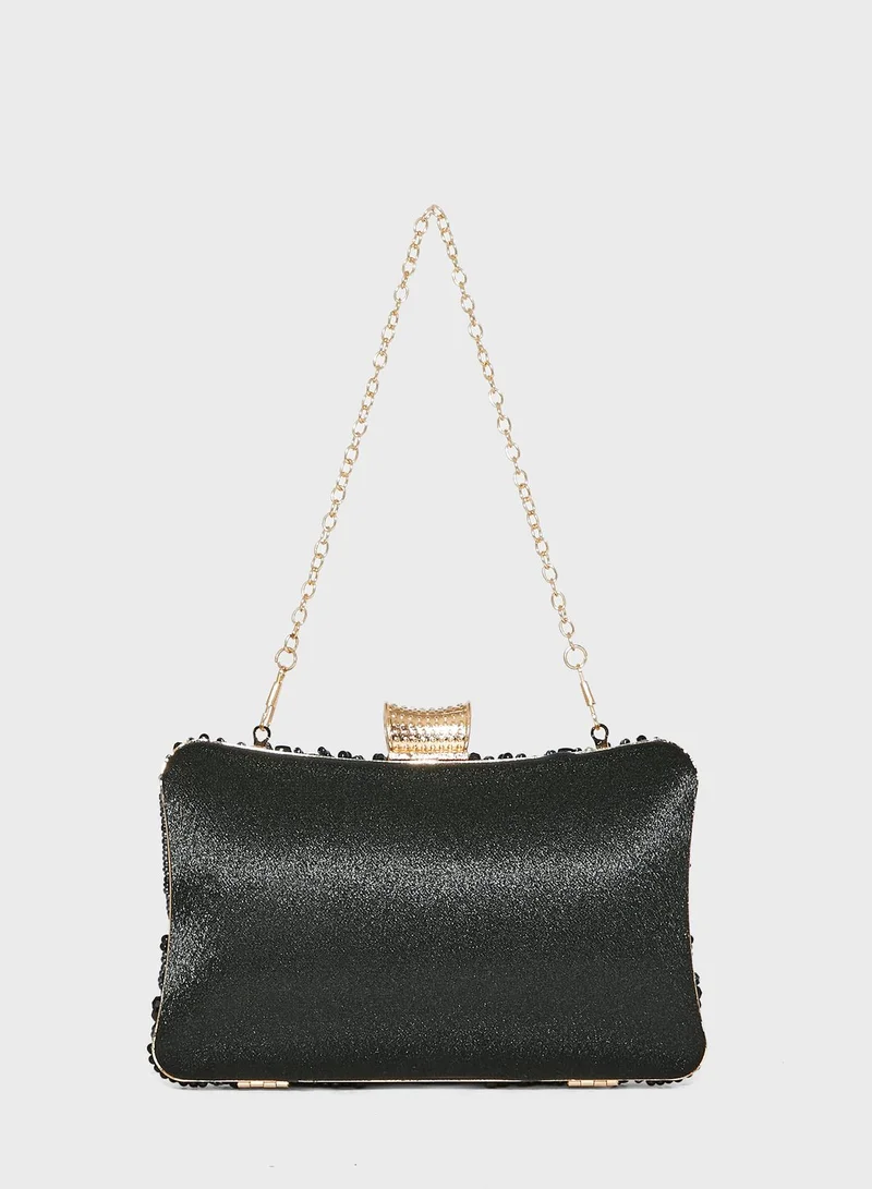 Khizana Pearl Beaded Clutch Evening Bag
