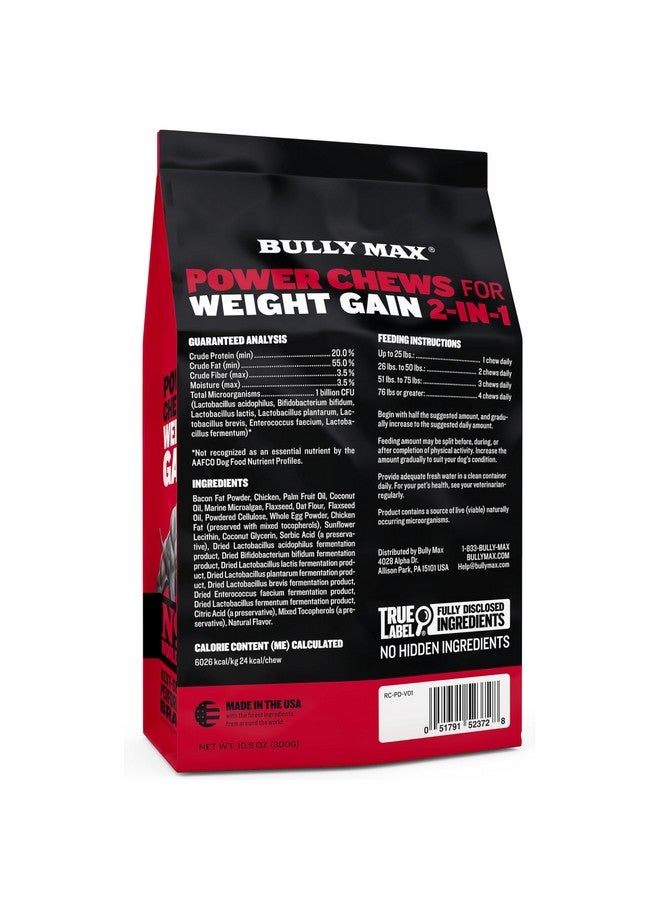Bully Max Dog Weight Gainer Soft Chews for Puppies and Adults - High Calorie Dog Food Performance Supplement for Healthy Weight Gain, Immunity & Digestion - 75 Chews for All Breeds & Ages - 300g Pack - Image 4
