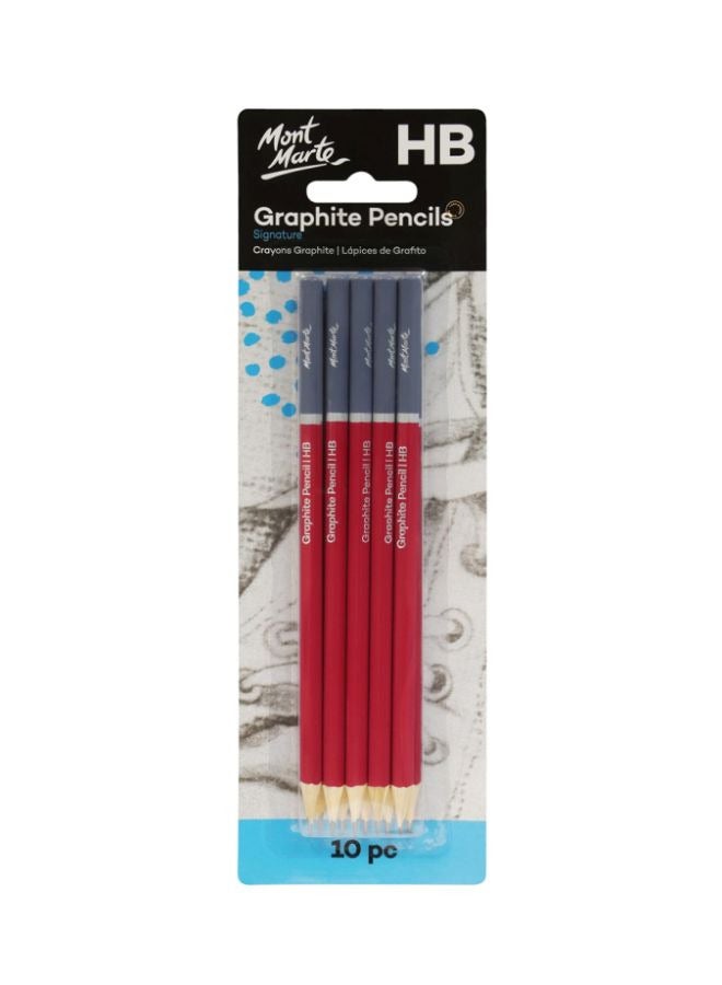 Mont Marte 10-Piece Signature Graphite Pencils HB Multicolour - Image 1