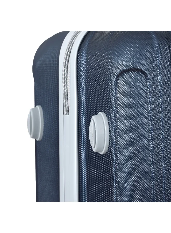 Senator 28 Hard Case Travel Bag Large Checked Luggage Trolley ABS Lightweight Suitcase with 4 Spinner Wheels KH132, Navy Blue  | Best Price UAE