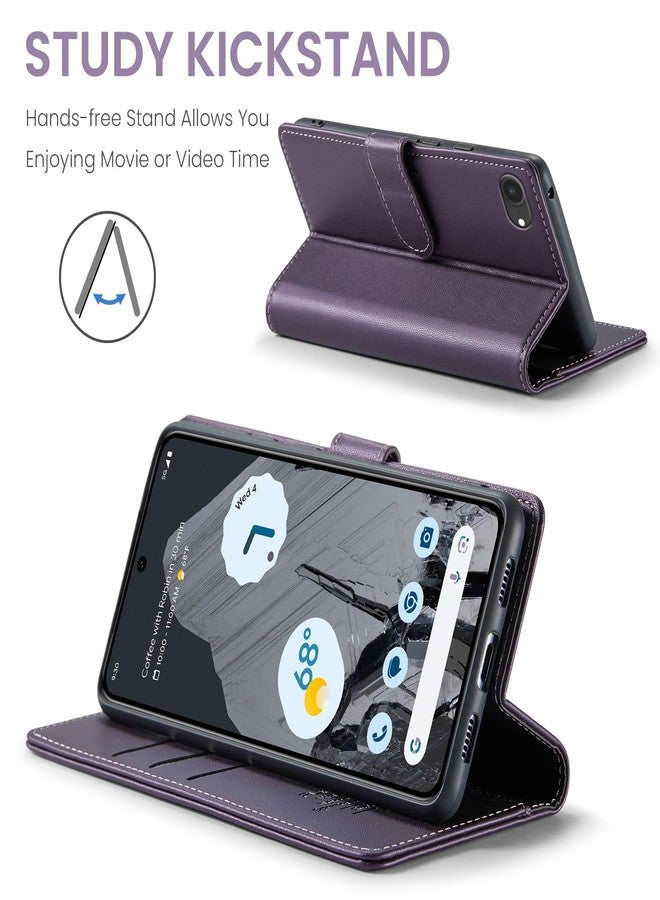 FLIPALM Compatible with iPhone 16e Wallet Case with RFID Blocking Credit Card Holder, PU Leather Folio Flip Kickstand Protective Shockproof Cover Women Men for Apple 16e Phone Case (Purple) - Image 4