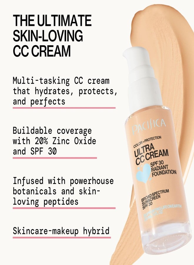 Pacifica Ultra CC Cream Radiant Foundation SPF 17 -Neutral Fair - Medium Coverage Color Correcting Cream, Dewy Finish, Mineral SPF, 1 oz - Image 4