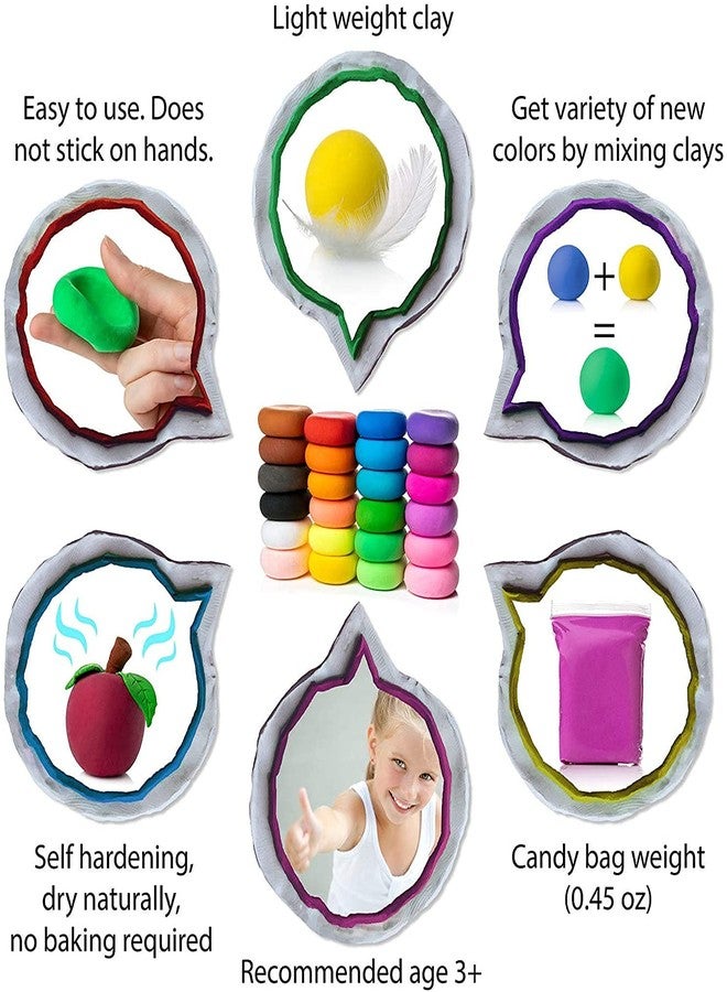 Firstly Air Dry Clay, Magic Clay Artist Studio Toy, No-Toxic Modeling Clay & Dough, Creative Art DIY Crafts, Gift for Kids (47) - Image 2